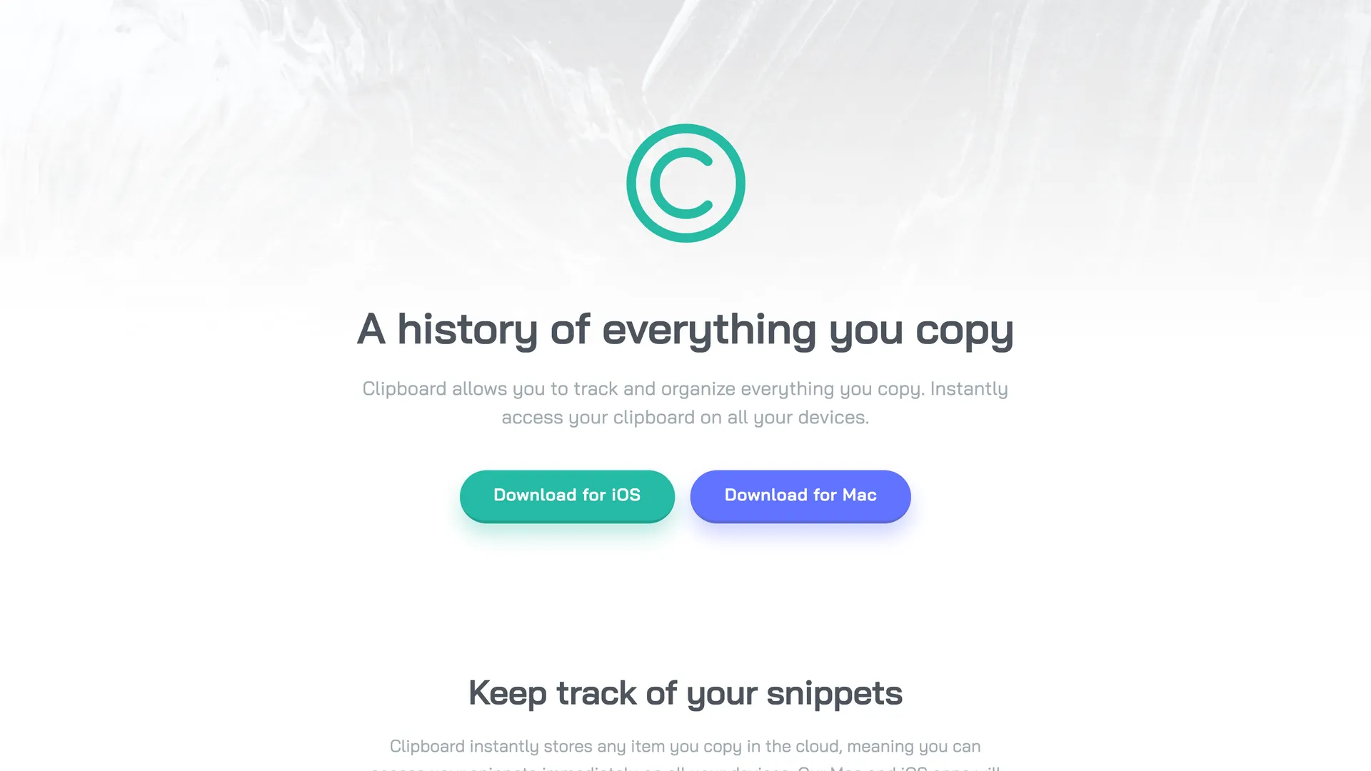 Clipboard Landing Page