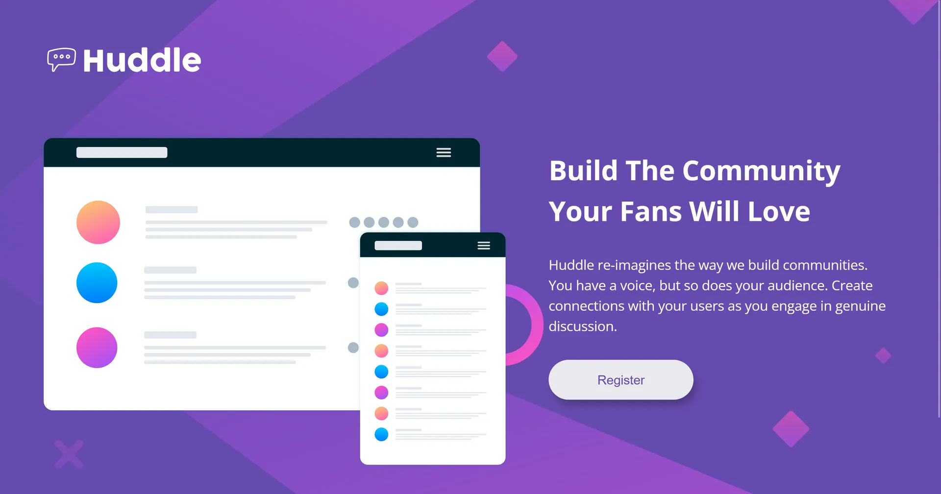 Huddle Landing Page